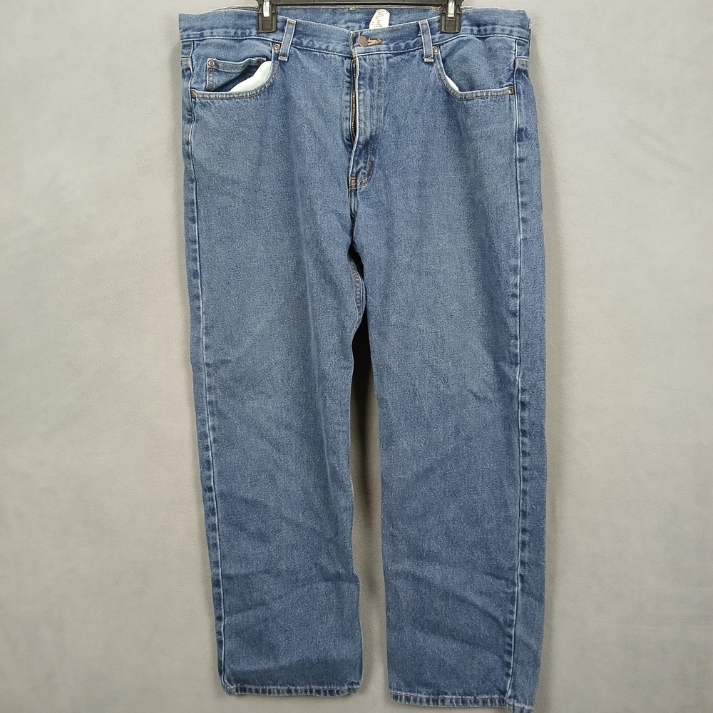 Faded Glory Original Fit Jeans Men 40x32 Blue Denim Cotton Mid Rise Straight Leg